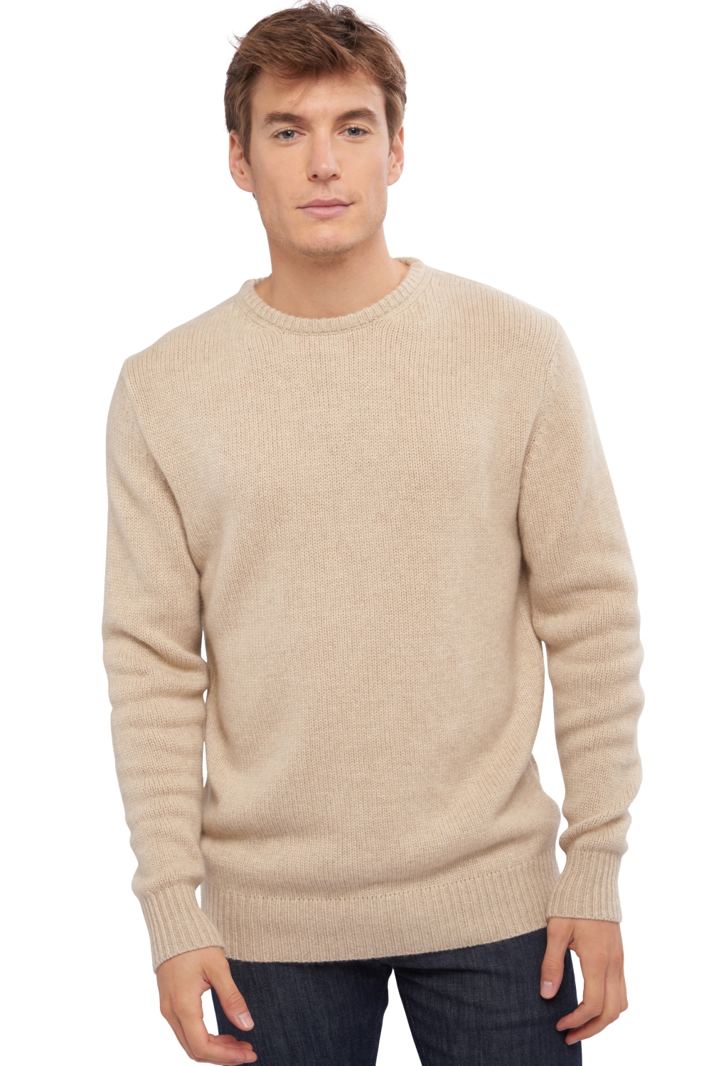 Cachemire Naturel pull homme col rond natural bibi natural winter dawn s